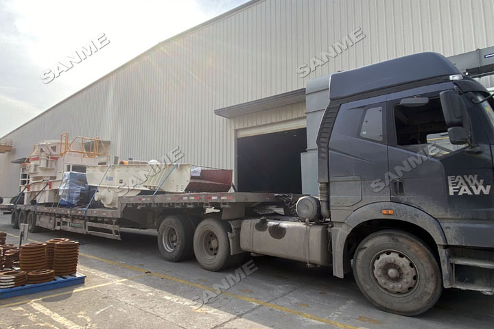 新年發(fā)貨忙｜上海山美股份高性能破碎篩分裝備發(fā)往安徽銅陵，服務(wù)于當(dāng)?shù)啬戤a(chǎn)300萬(wàn)噸骨料生產(chǎn)線